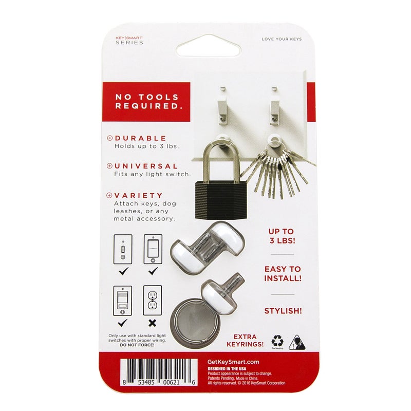 key smart KeyCatch Magnetic Key Holder, Screw-In, White (Pack of 3) - Image 5